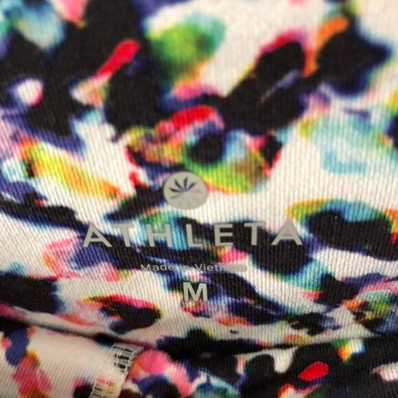 Athleta Medium High Rise Watercolor Cropped Leggings - Picture 3 of 8